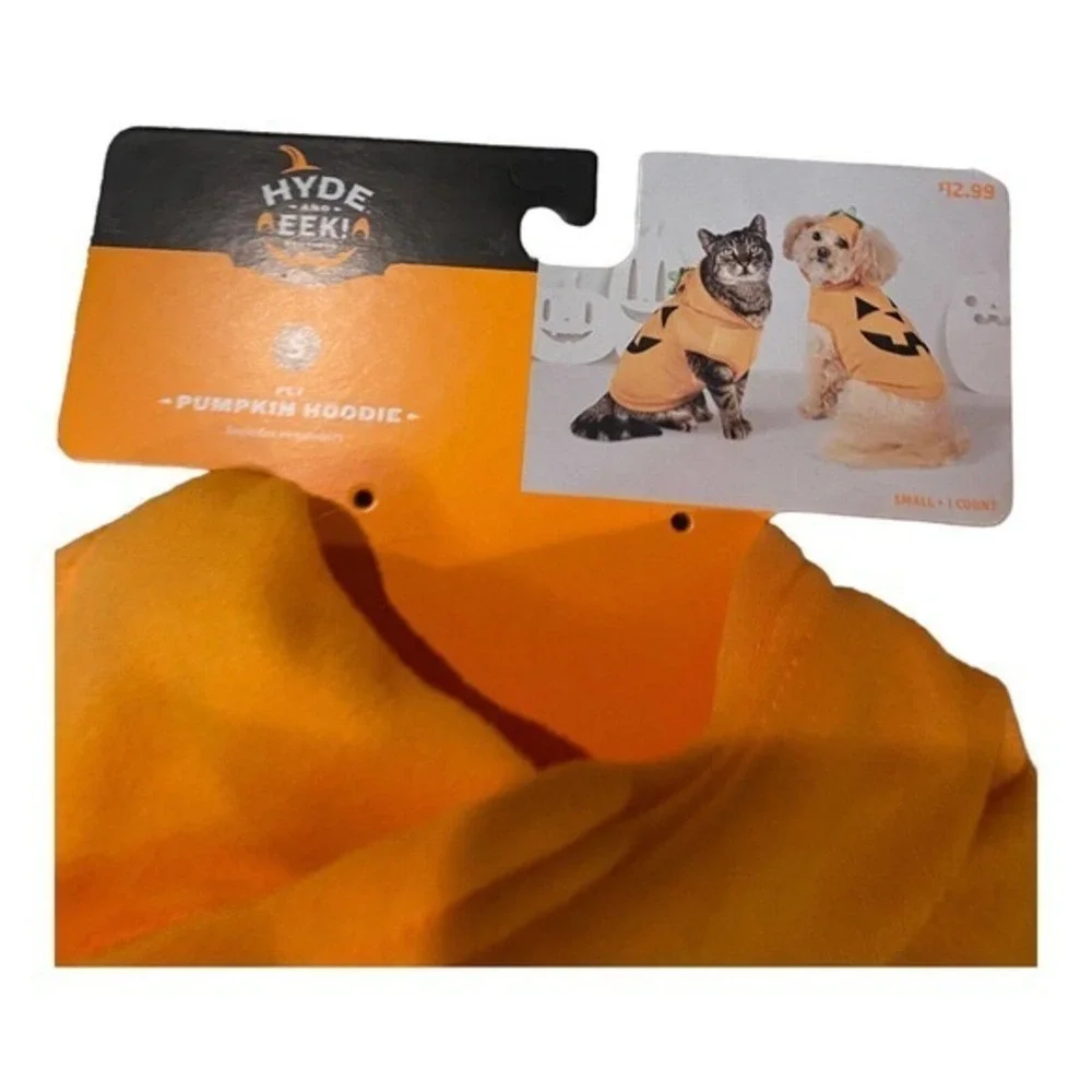 Hyde & EEK Pet Pumpkin‎ Hoodie Costume Size Small Fits Up to 25 LBs A162